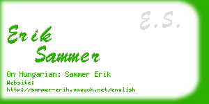 erik sammer business card